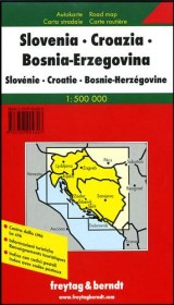 Auto karta: Slovenija, Hrvatska, Bosna i Hercegovina